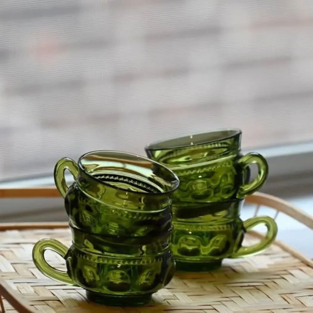 Vintage Indiana Glass King's Crown Punch Cups